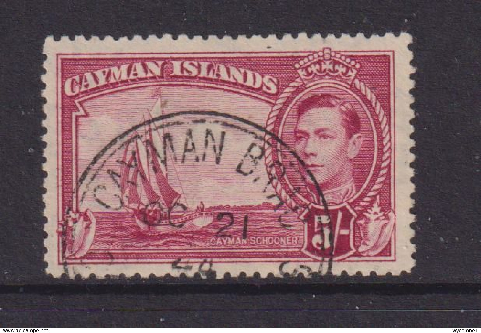 CAYMAN ISLANDS  - 1938 George VI  5s Used AsScan - Cayman Islands