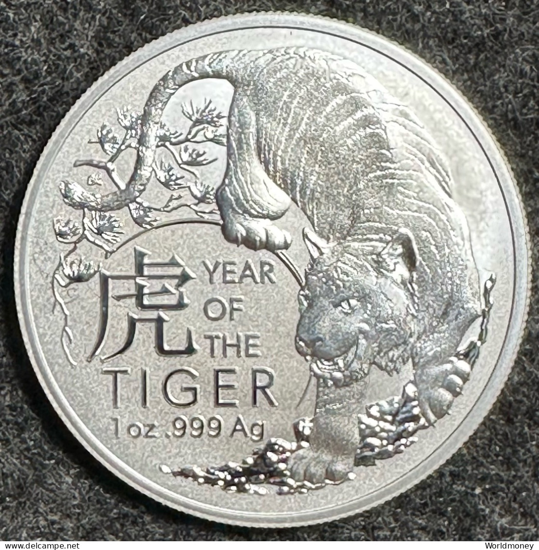 Australia 1 Dollar 2022 (Silver) "Year Of The Tiger" - Dollar