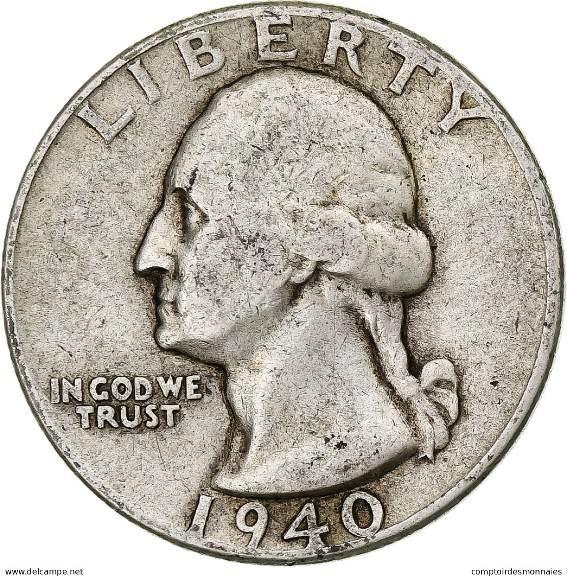 Monnaie, États-Unis, Washington Quarter, Quarter, 1940, U.S. Mint - 1932-1998: Washington
