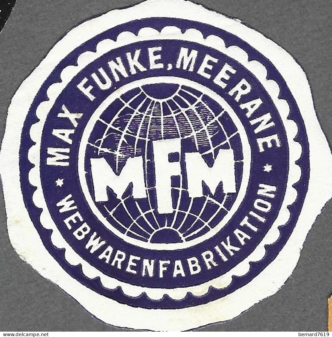 Cachet De Fermeture   -  Allemagne  -  MFM -   Webwarenfabrikation  -  Max Funke  , Meerane - Erinnophilie