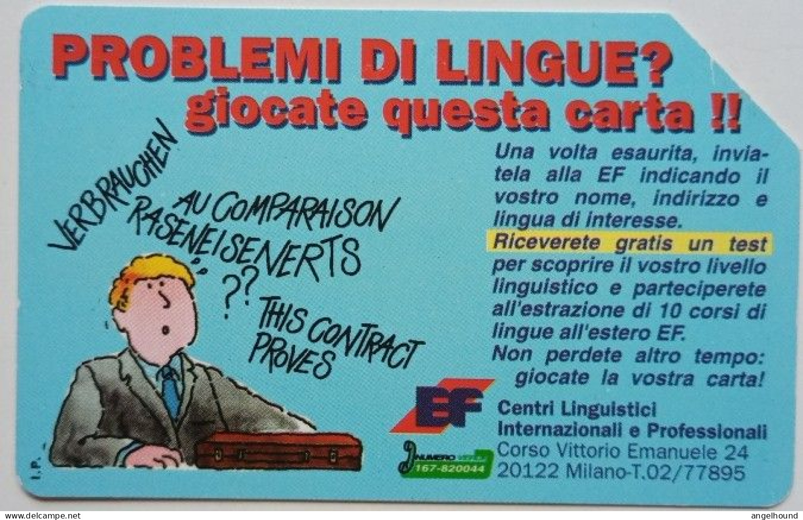 Italy L10000 Urmet Card - EF Centri Linguistici - Private-Omaggi