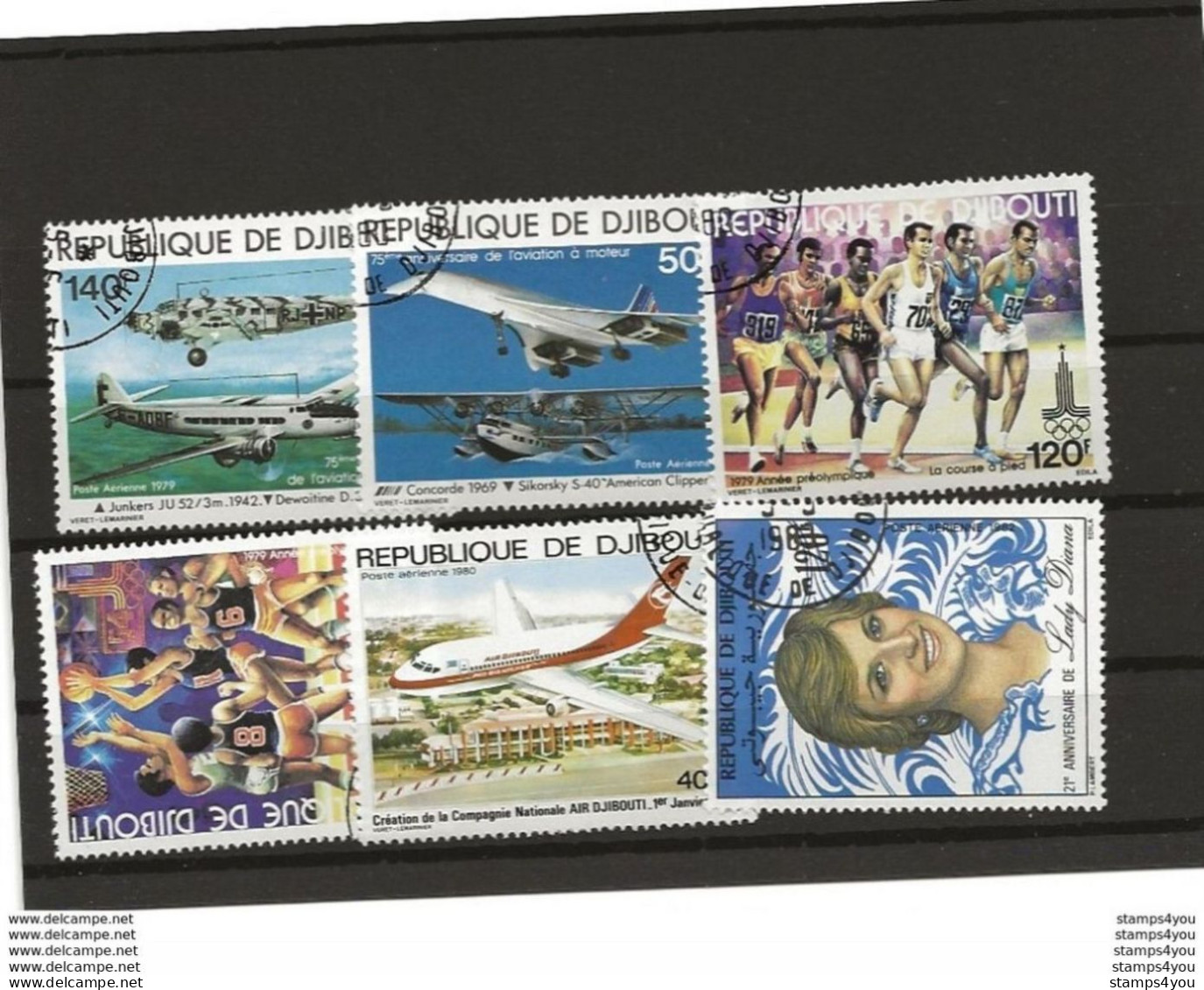 81 - 17 - Lot Timbres Oblitérés  De Djibouti - Djibouti (1977-...)