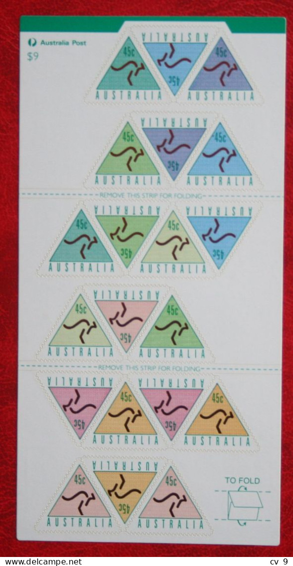 ATM Triangle KANGAROOS Booklet Teller Machine Stamp-Adv 1994 Mi 1443-1450 POSTFRIS MNH ** Australia Australien Australie - Cuadernillos