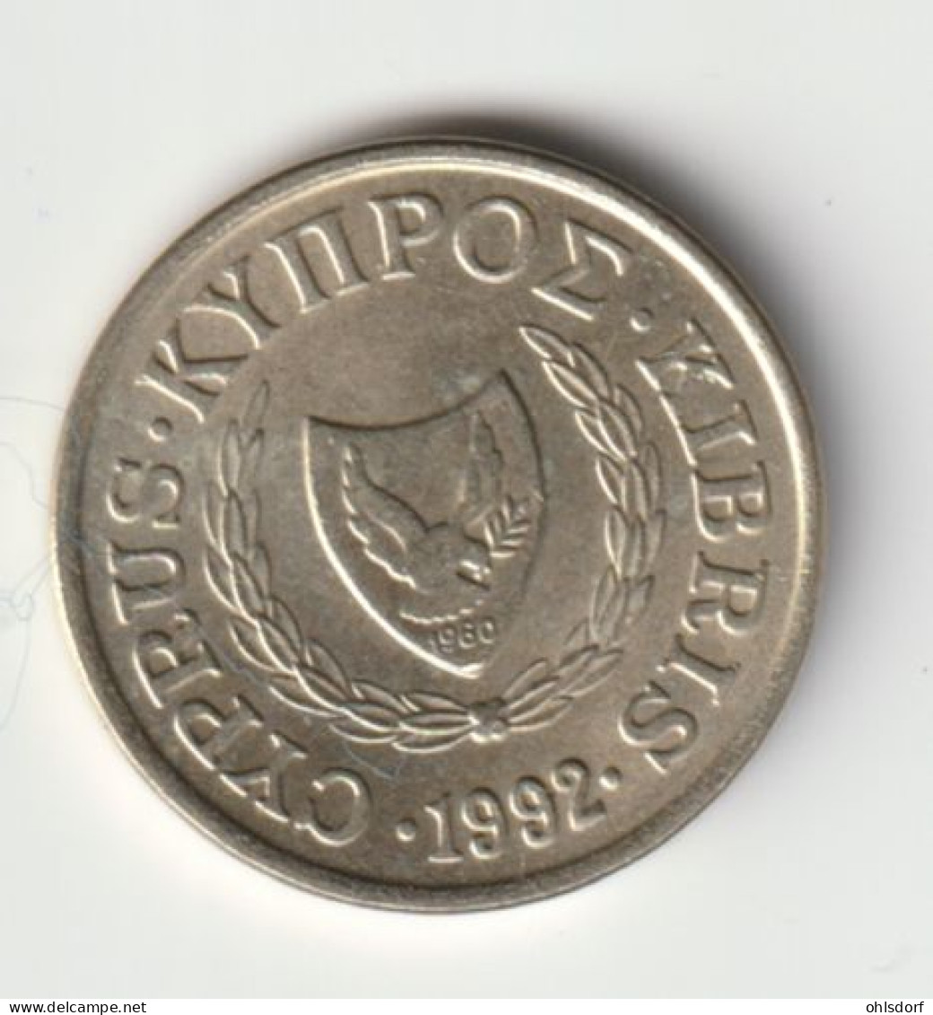 CYPRUS 1992: 1 Cent, KM 53.3 - Zypern