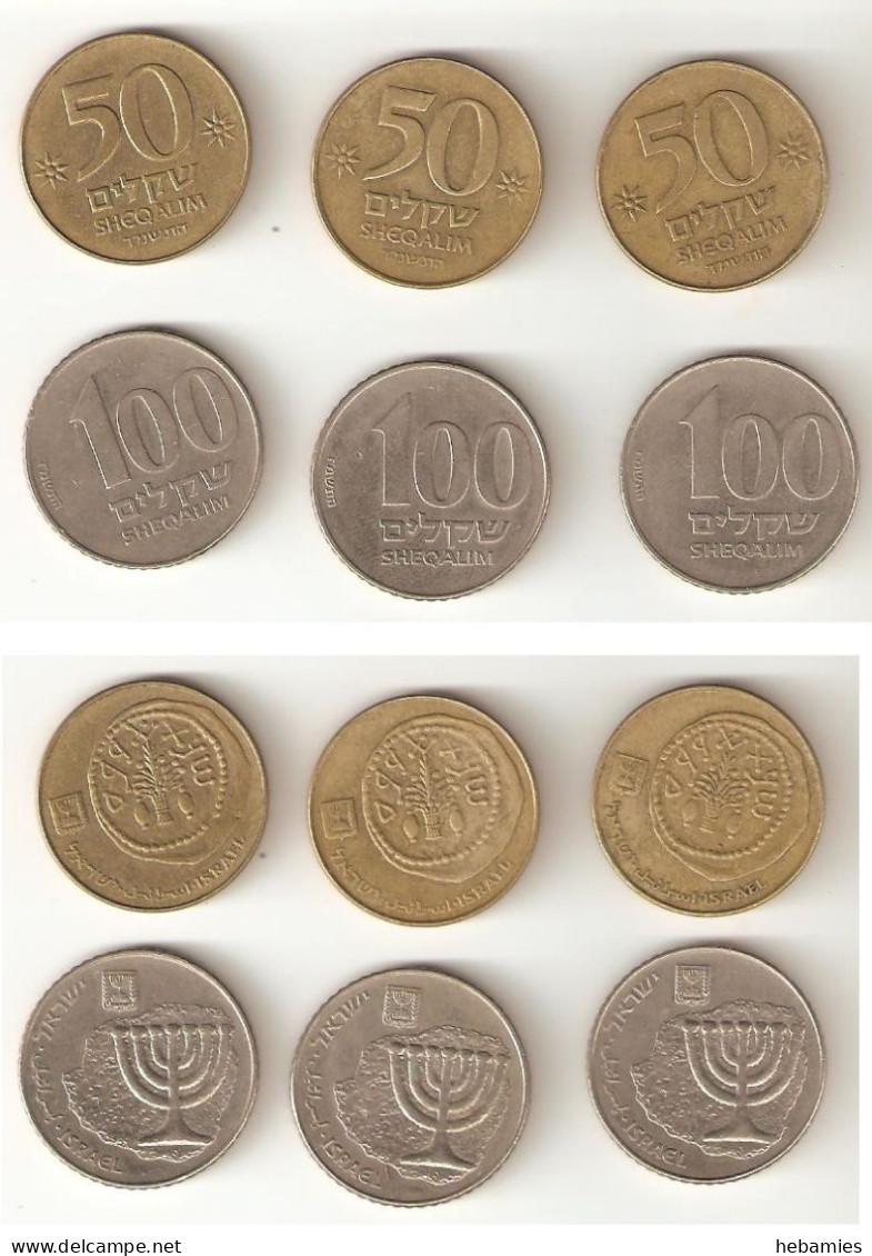 ISRAEL - Old Israeli Shekel - 6 Coins Lot - - Israel