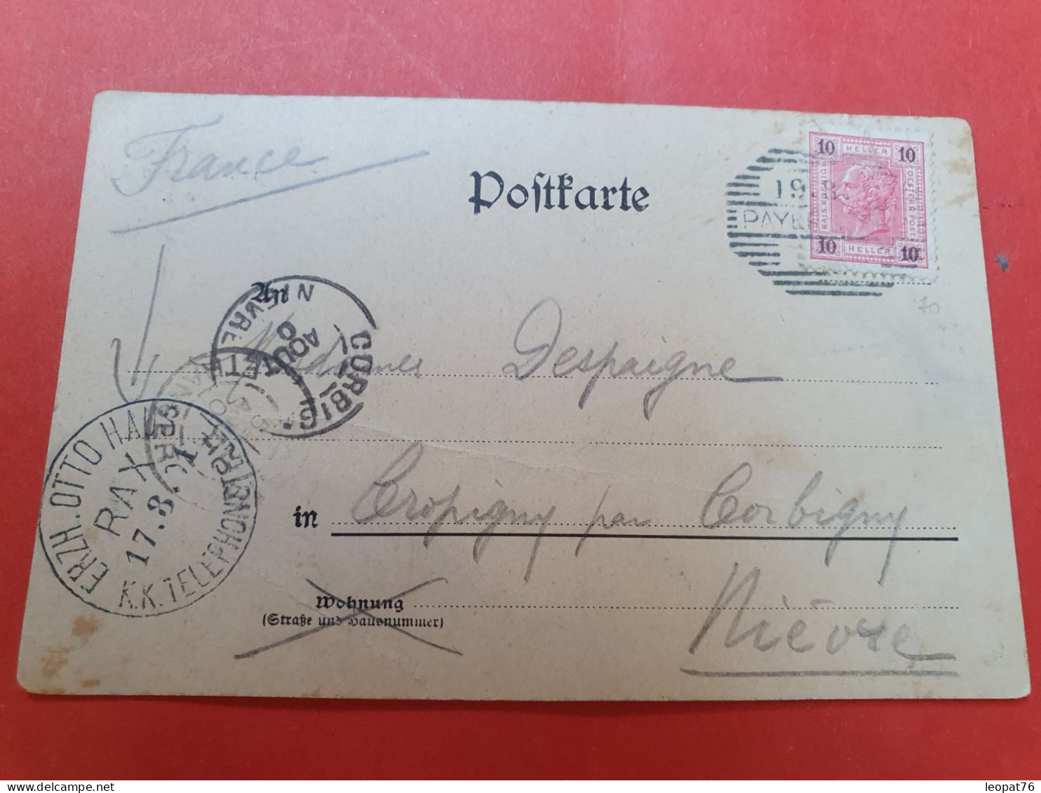 Autriche - Carte Postale De Raxalpe Pour La France En 1901- Pli à Gauche - D 516 - Lettres & Documents