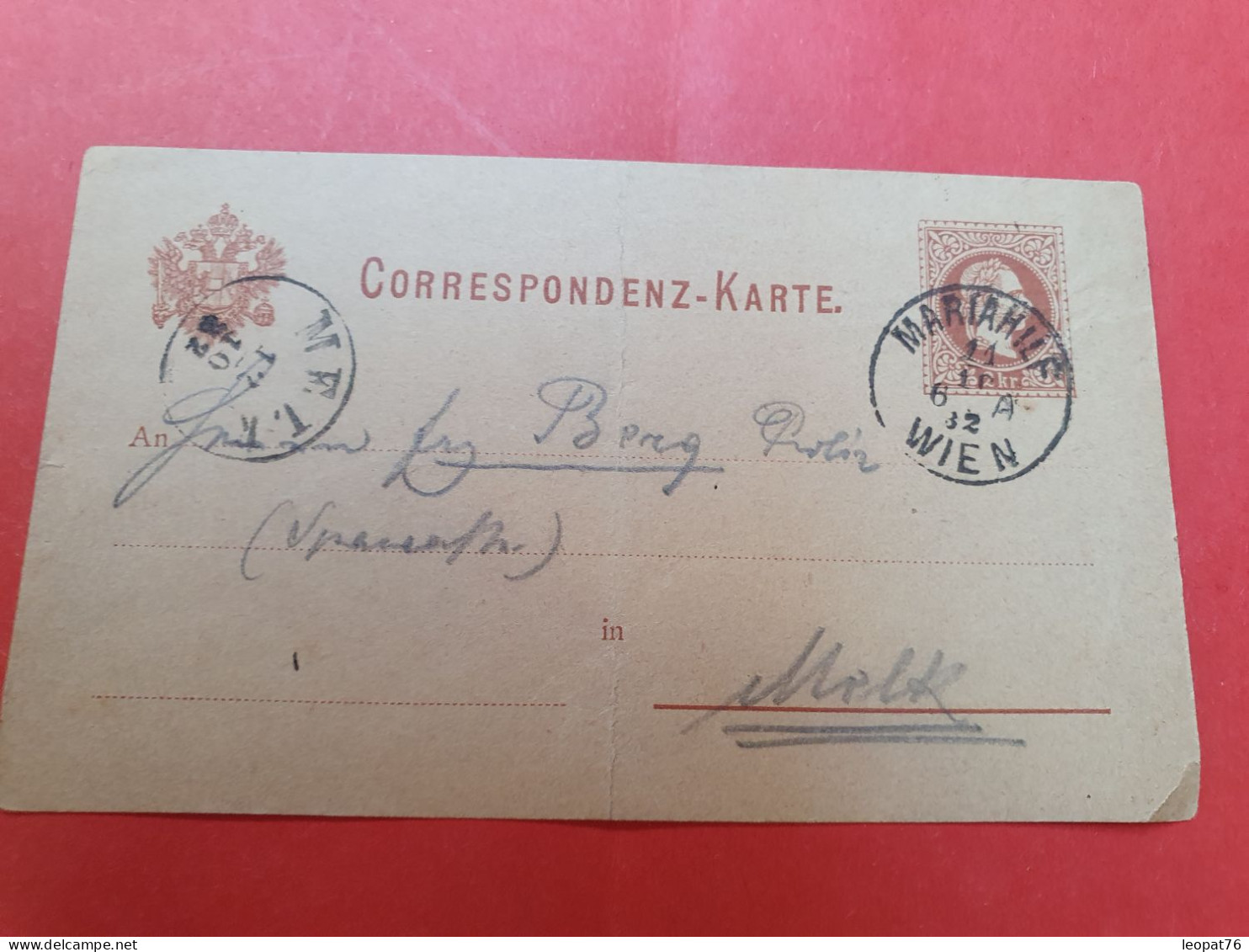 Autriche - Entier Postal De Wien Pour Melk En 1882 ( Pli Central ) - D 518 - Briefkaarten