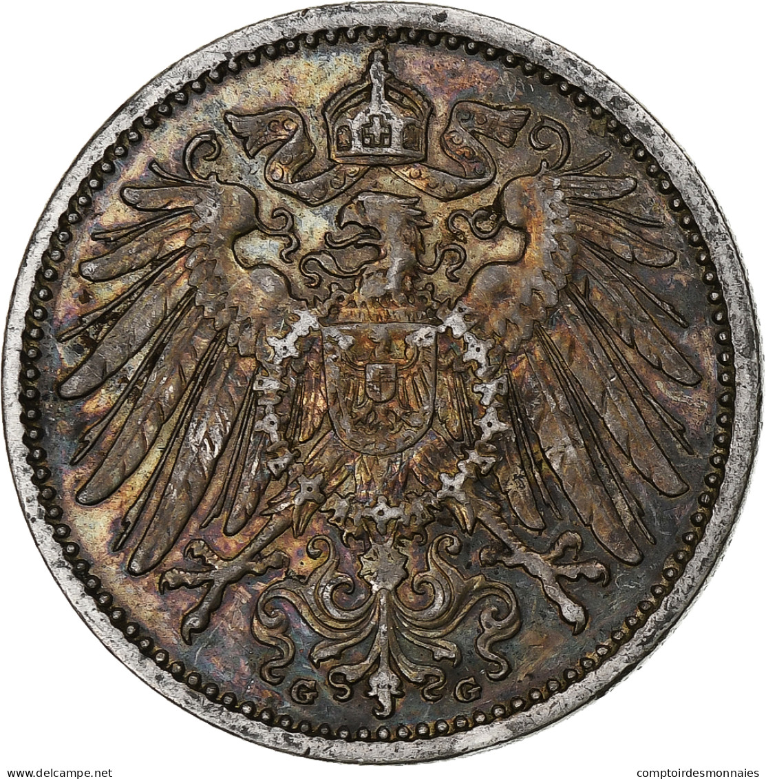 Monnaie, Empire Allemand, Wilhelm II, Mark, 1904, Karlsruhe, TTB+, Argent, KM:14 - 1 Mark