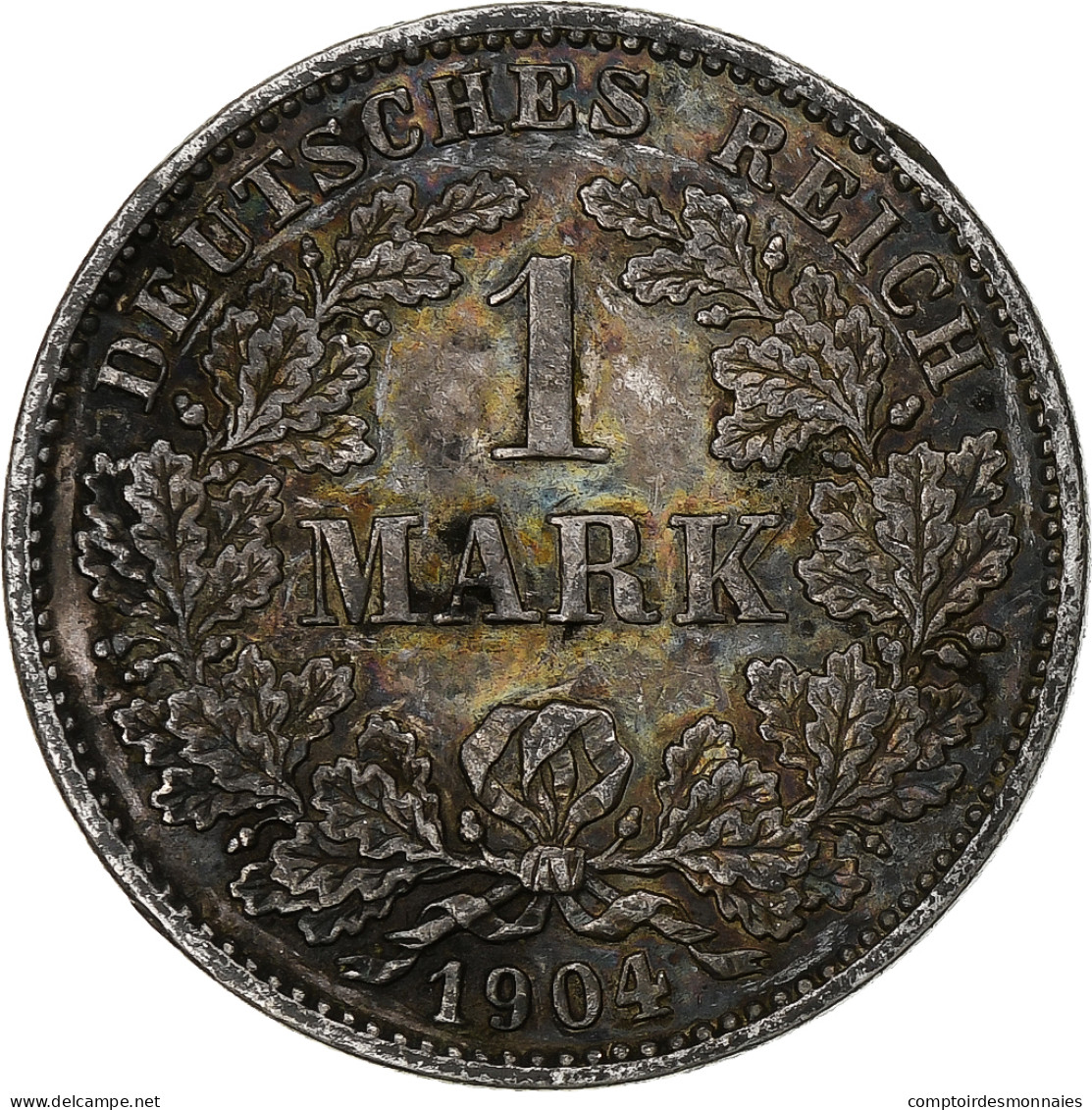 Monnaie, Empire Allemand, Wilhelm II, Mark, 1904, Karlsruhe, TTB+, Argent, KM:14 - 1 Mark