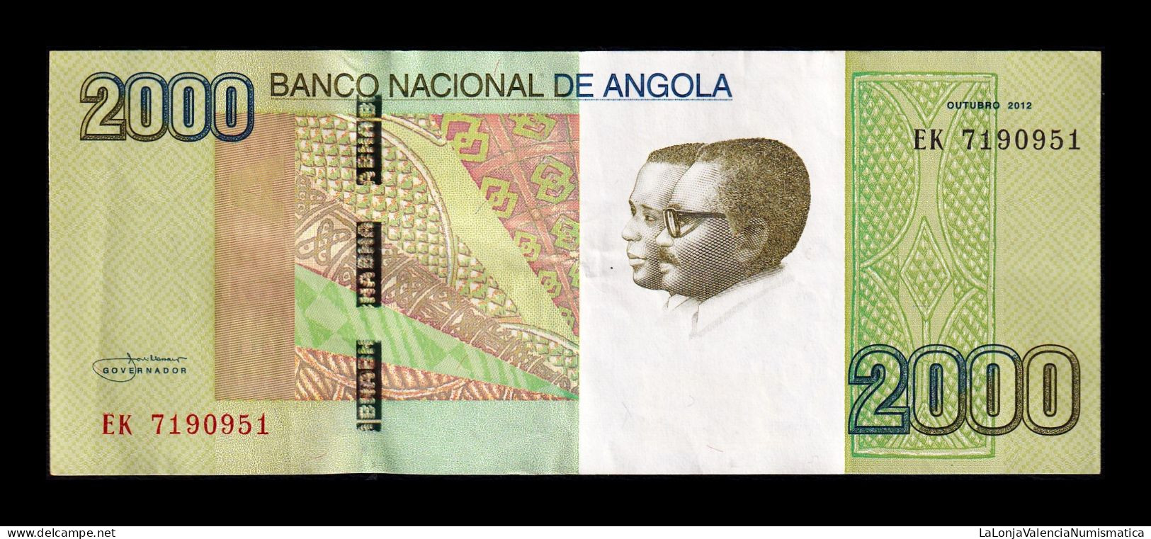 Angola 2000 Kwanzas 2012 Pick 157a Mbc+ Vf+ - Angola