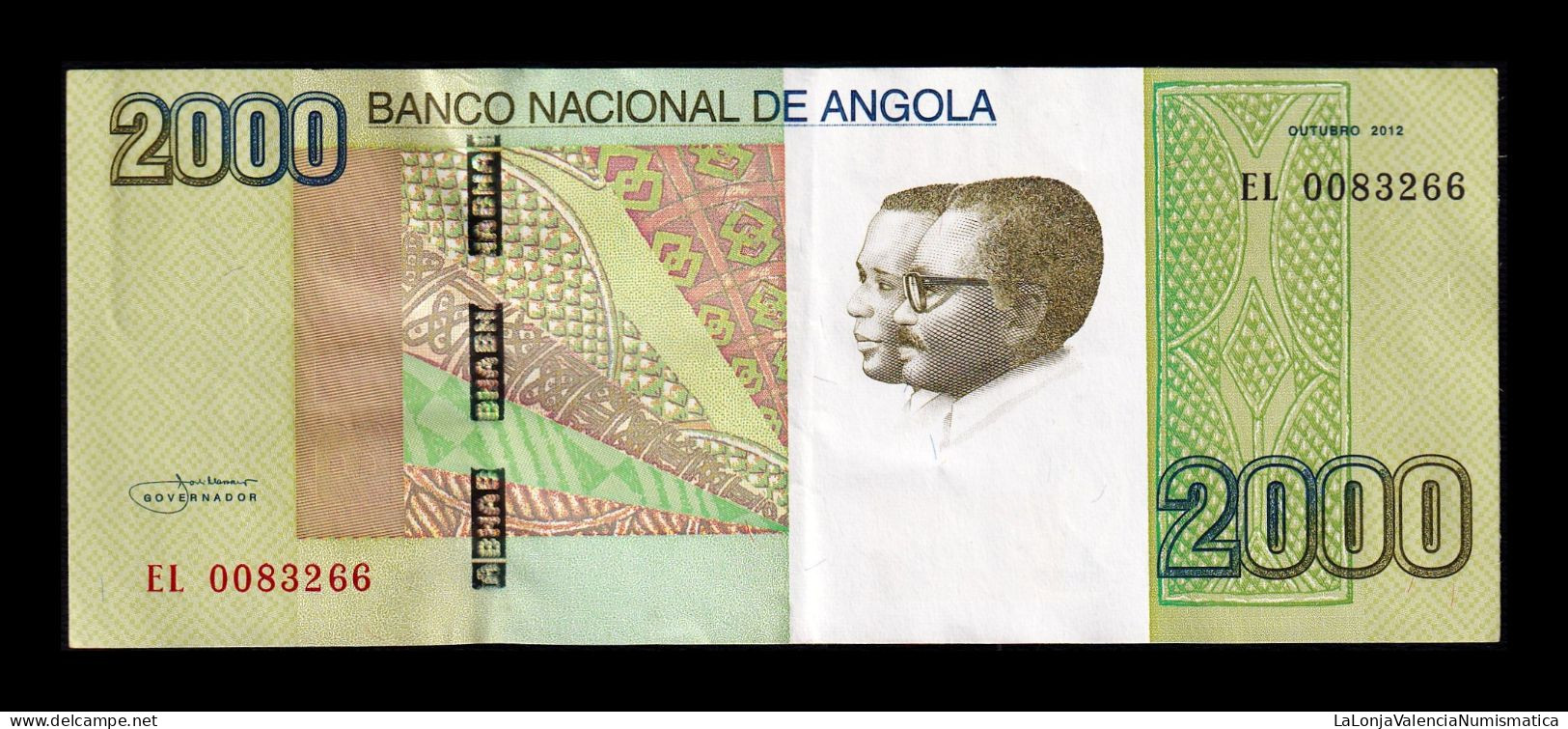 Angola 2000 Kwanzas 2012 Pick 157a Mbc+ Vf+ - Angola
