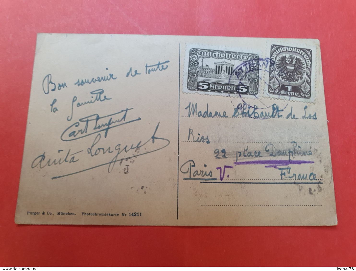 Autriche - Carte Postale  Pour La France - D 524 - Lettres & Documents
