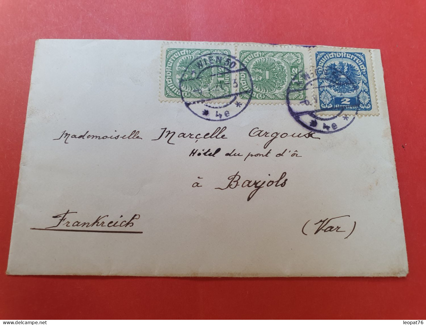 Autriche - Enveloppe De Wien Pour La France En 1921 - D 525 - Lettres & Documents