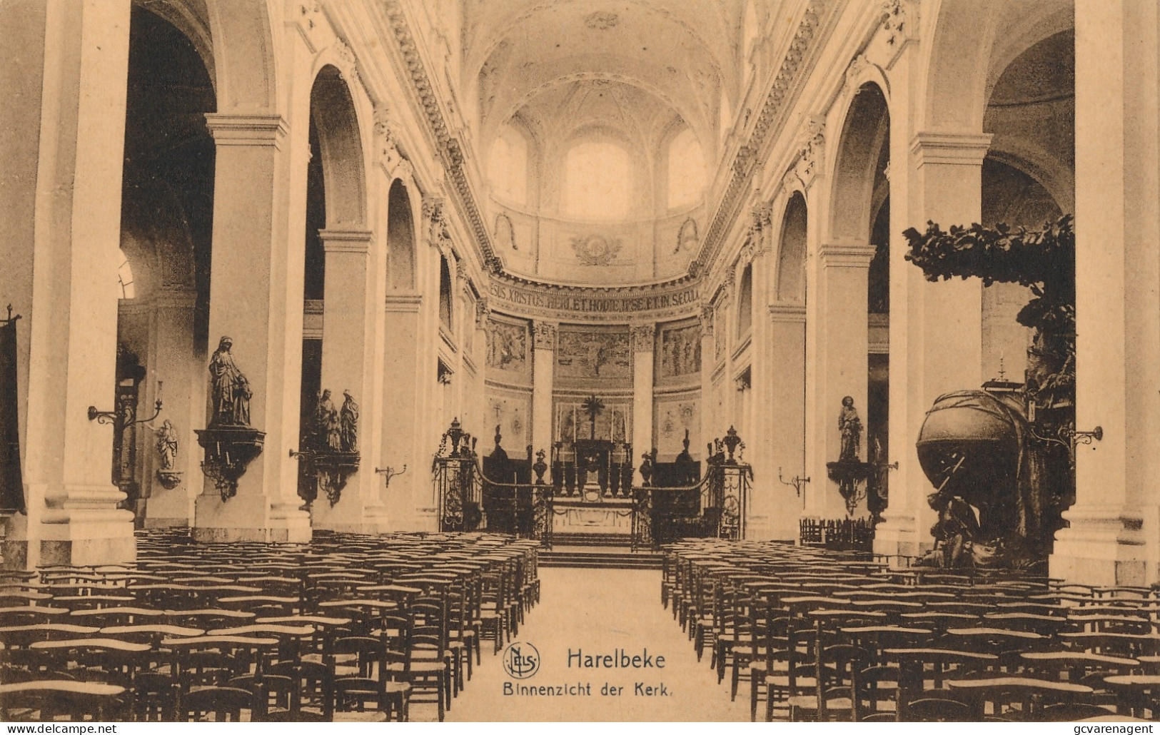 HARELBEKE   BINNENZICHT KERK    SCANS - Harelbeke