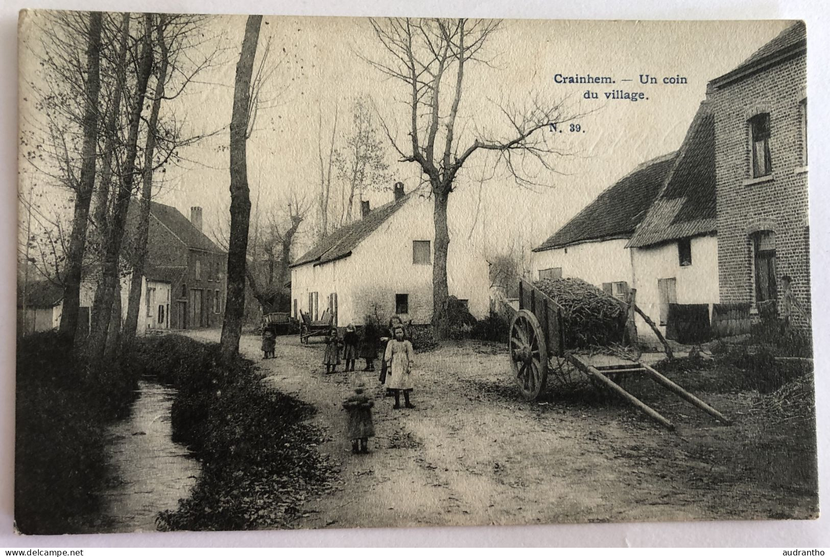 CPA Peu Courante Belgique Crainhem Kraainem Un Coin Du Village - Enfants - Guillotin Ernée 1915 - Kraainem