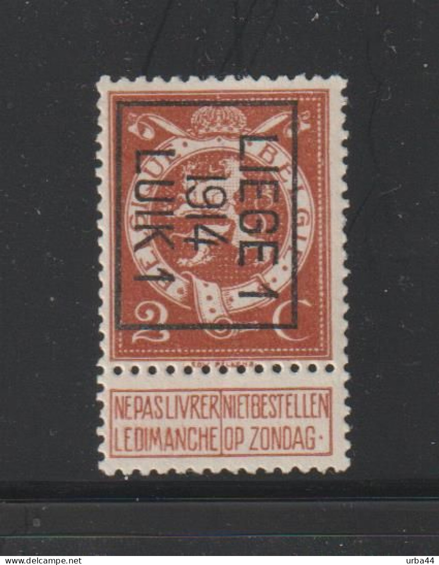 Préo Liége 1 - Typo Precancels 1912-14 (Lion)