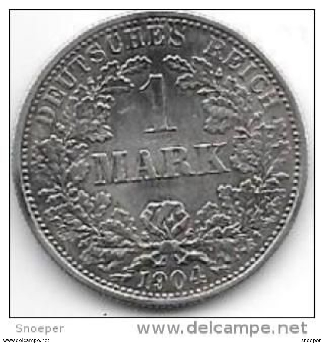 *empire 1 Mark  1904   F   Km 14  Xf - 1 Mark