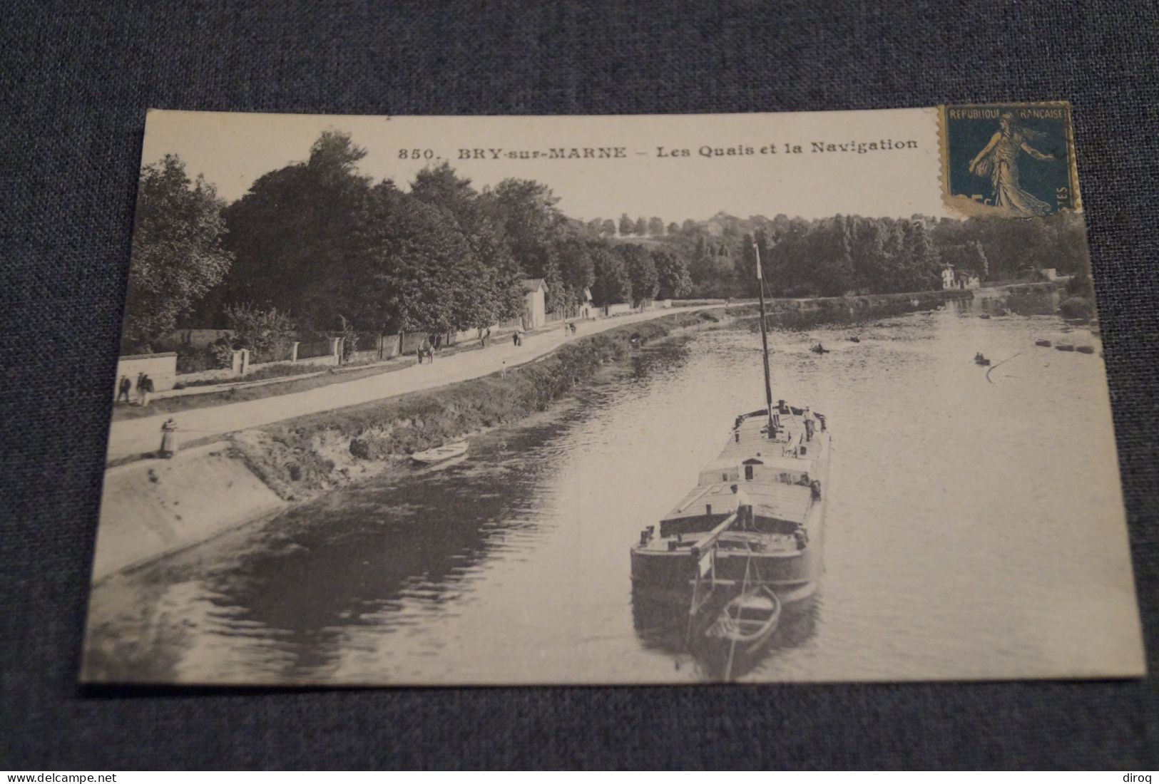 Bry-sur-Marne,1920,les Quais Et La Navigation,RARE Très Belle Ancienne Carte Postale - Bry Sur Marne