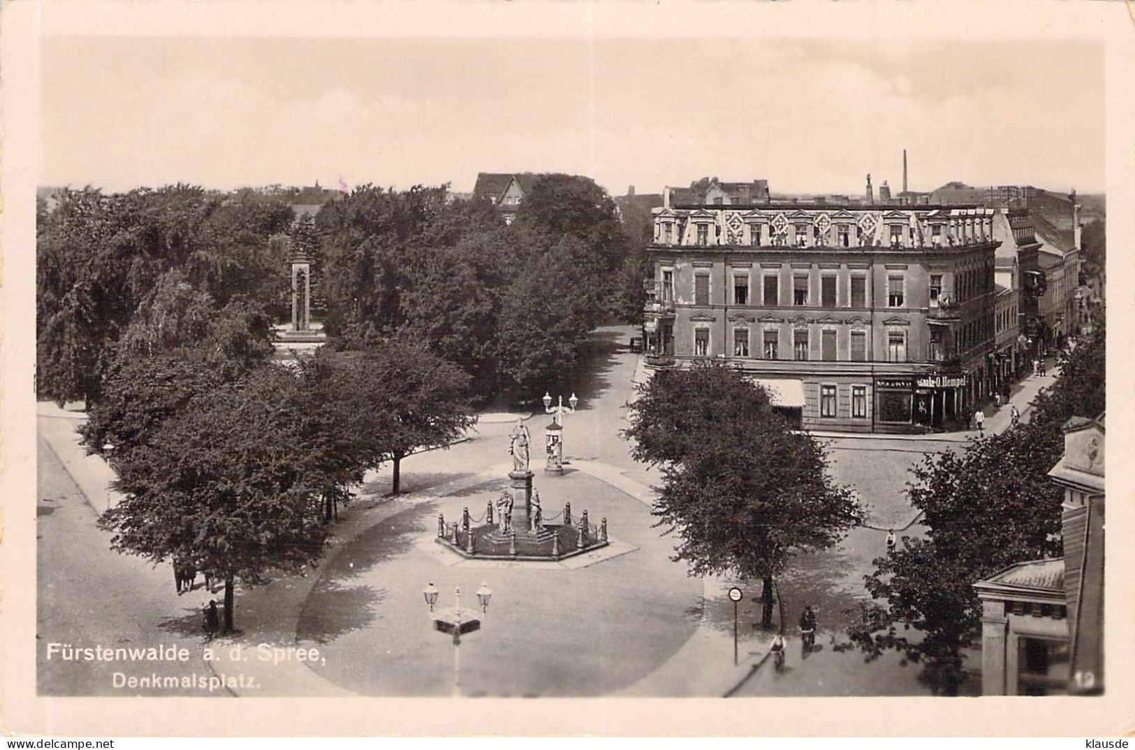 Fürstenwalde A.d.Spree - Denkmalsplatz Feldpost 1942 Dienstsiegel - Fuerstenwalde