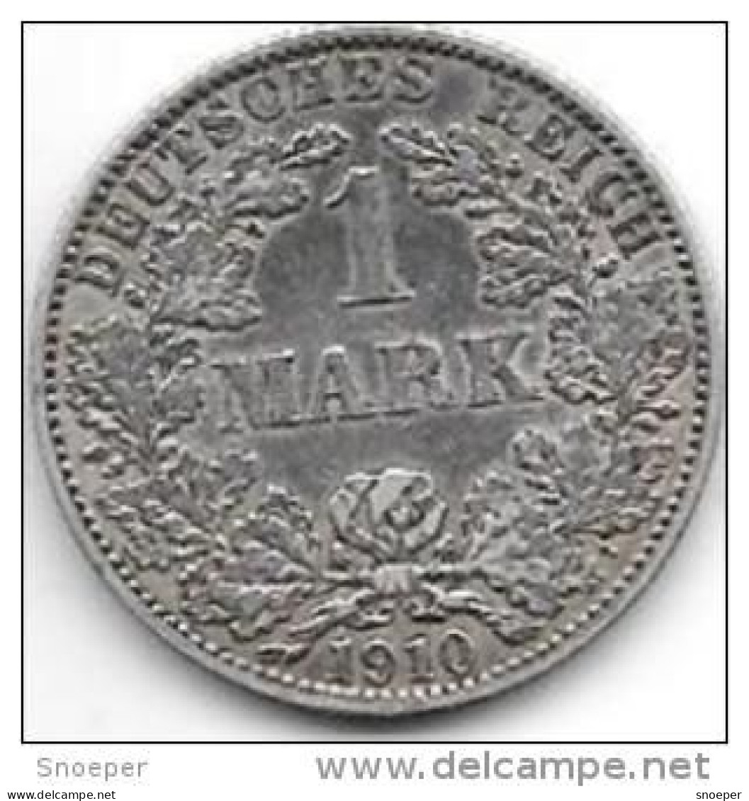 *empire 1 Mark  1910   A   Km 14  Vf+ - 1 Mark