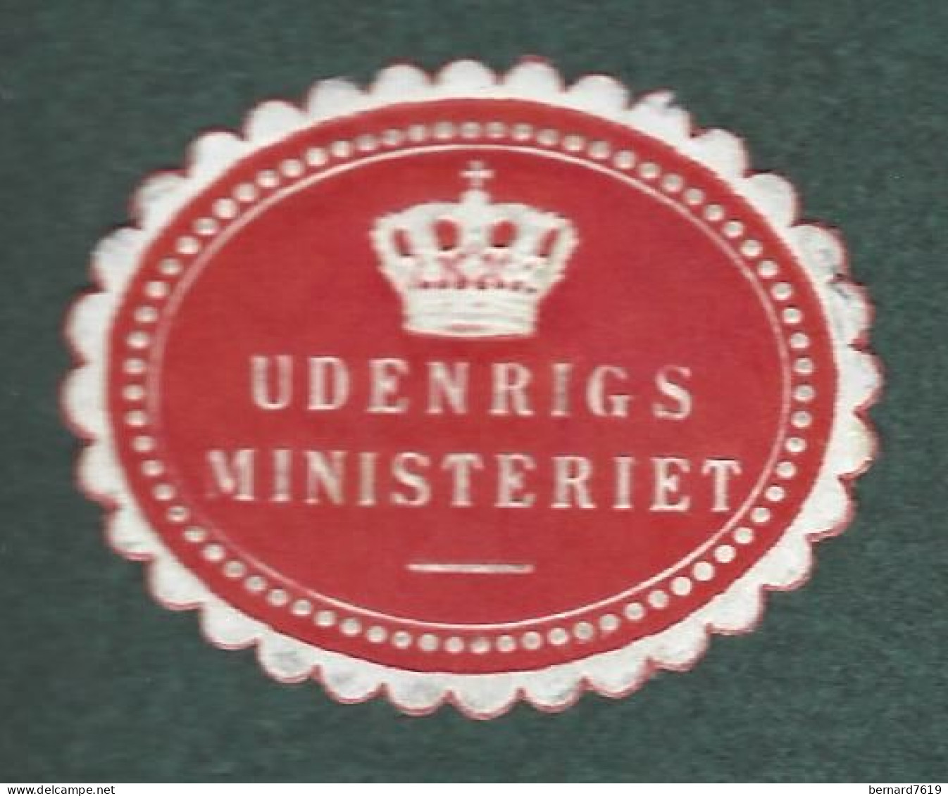 Cachet De Fermeture -  Danemark -  Udenrigs Ministeriet - Erinnophilie