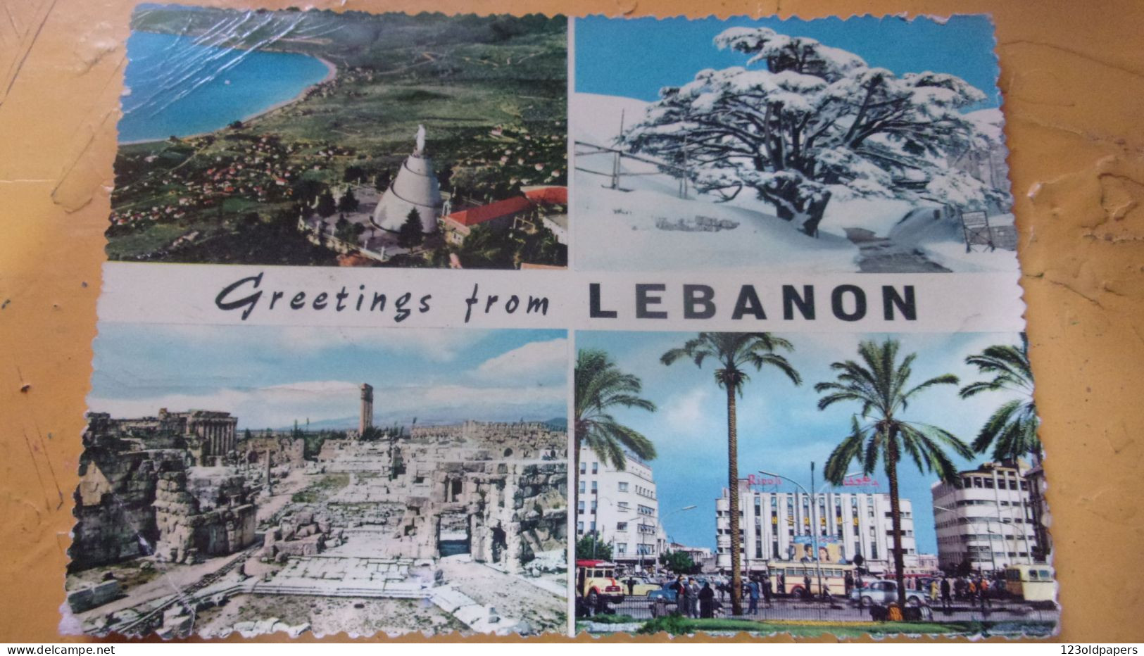 LEBANON GREETINGS FROM LIBAN 1964 MULTIVUES RIVOLI  BUS - Liban