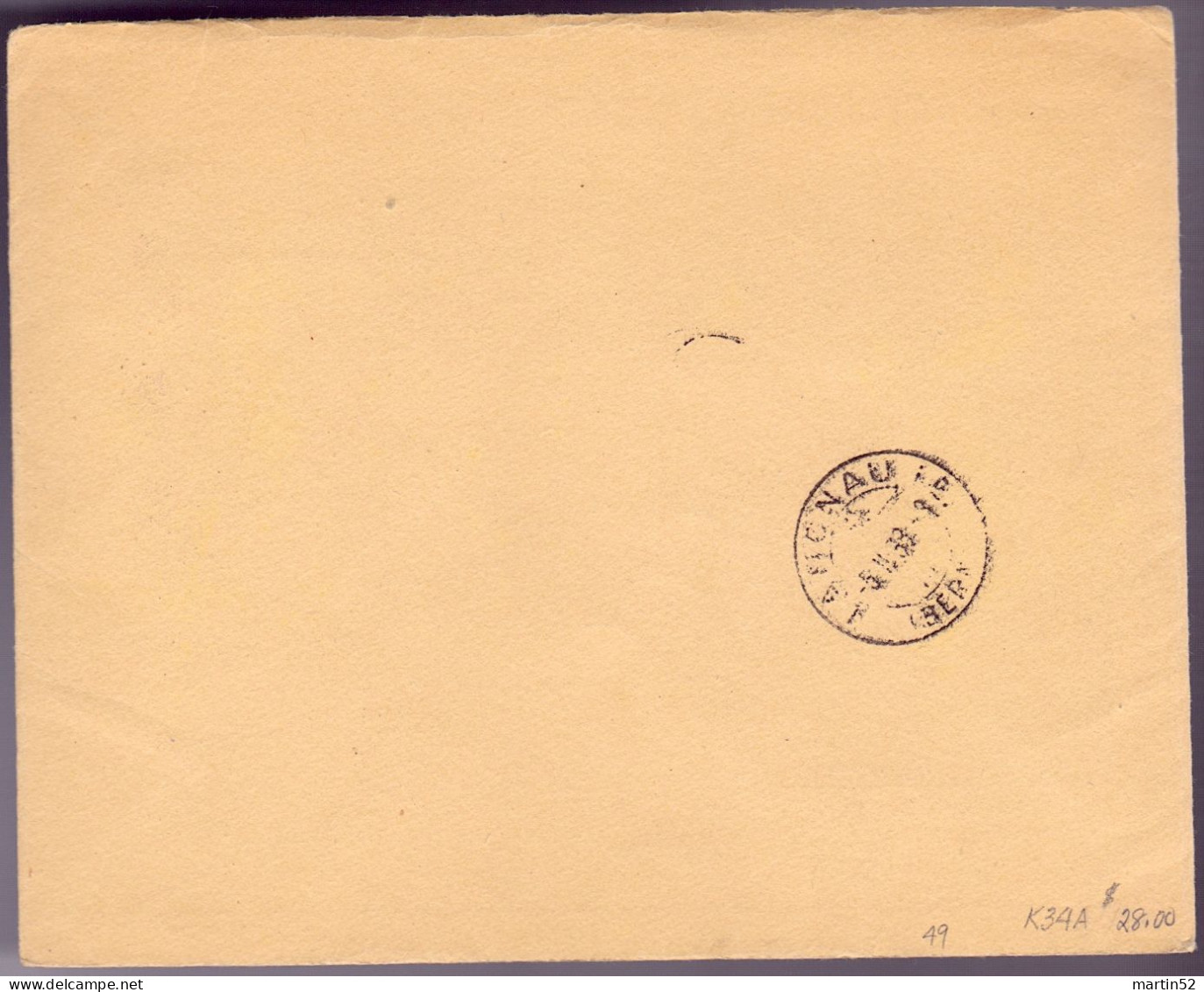Schweiz Suisse 1938: Chillon-Kehrdruck Tête-bêche Zu+Mi K34 Auf R-Brief 047 Mit ⊙ BERN 4.II.38 (Zu CHF 90.00) - Tête-bêche