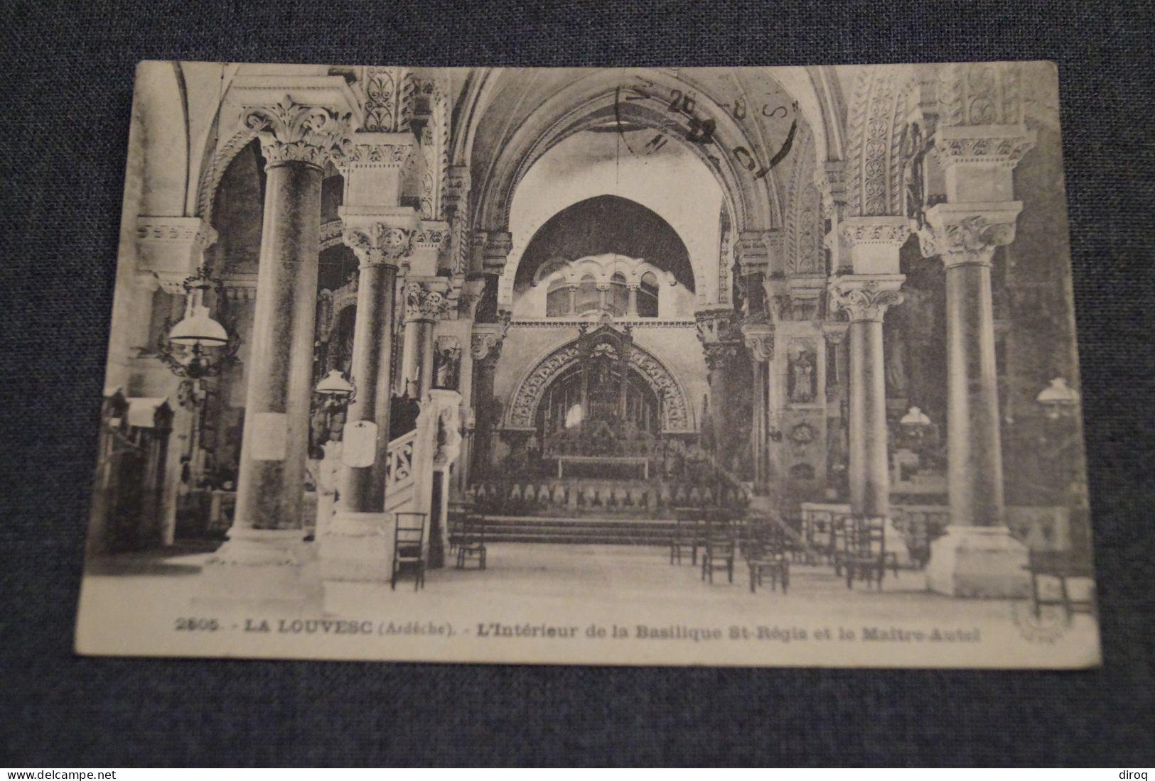LA LOUVESC , Intérieur De La Basilique1922,RARE Très Belle Ancienne Carte Postale - La Louvesc