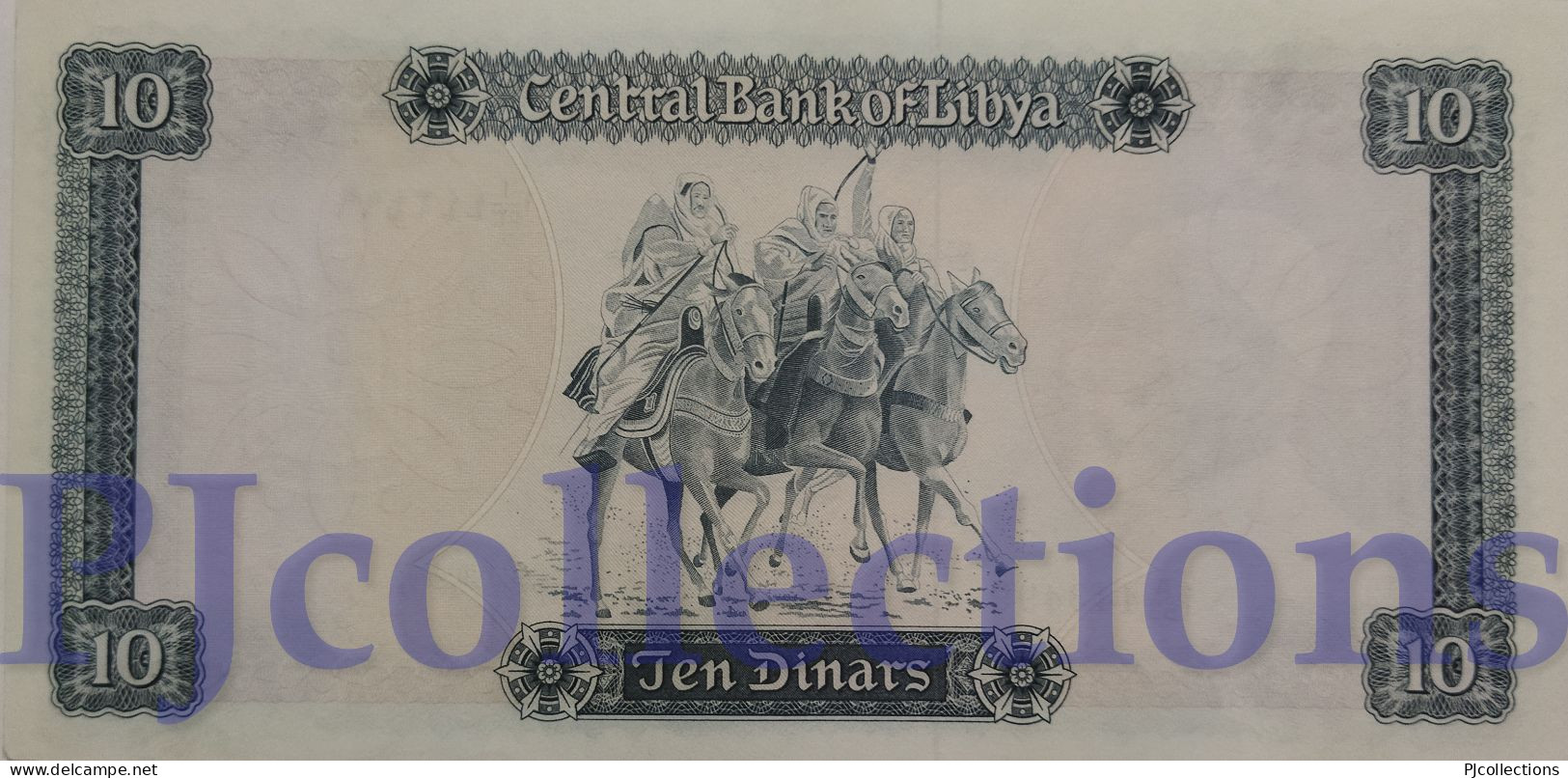 LIBYA 10 DINARS 1972 PICK 37b UNC - Libye