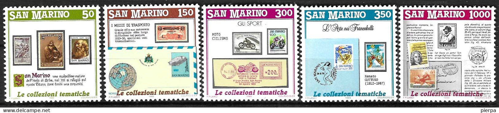 SAN MARINO - 1988 - PRO FILATELIA - SERIE 5 VALORI - NUOVA MNH** (YVERT 1174\8 - MICHEL 1382\6 - SS 1223\7) - Unused Stamps