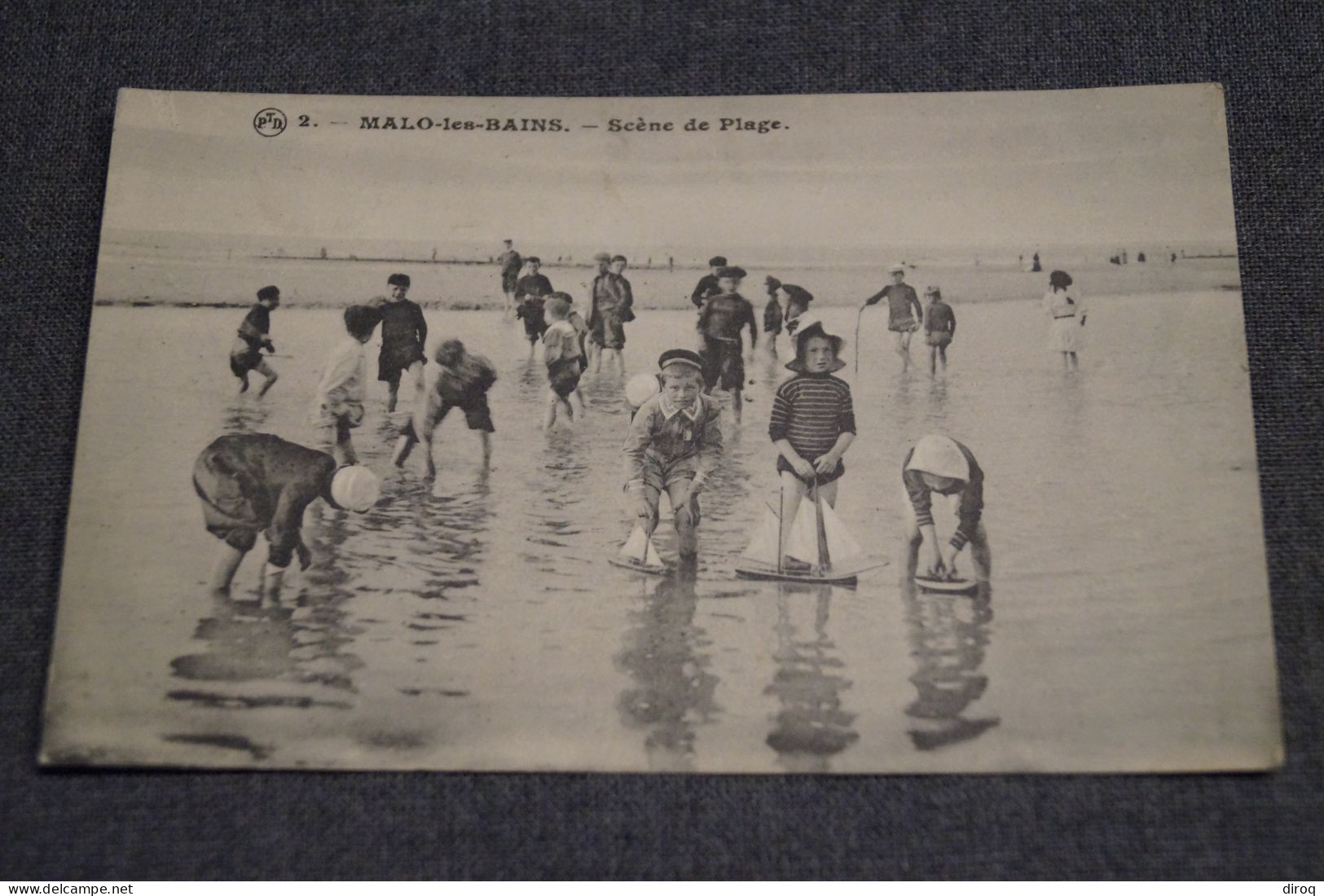 Malo Les Bains,scène De La Plage,RARE Très Belle Ancienne Carte Postale - Malo Les Bains