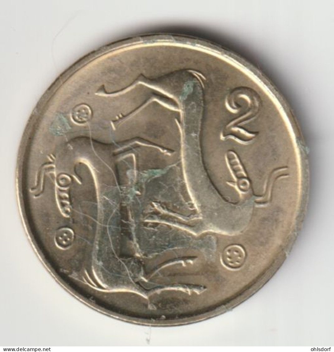 CYPRUS 1996: 2 Cents, KM 54.3 - Chypre