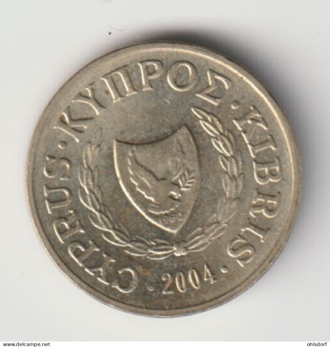 CYPRUS 2004: 1 Cent, Type 2 Coat Of Arms, KM 53.3 - Chypre