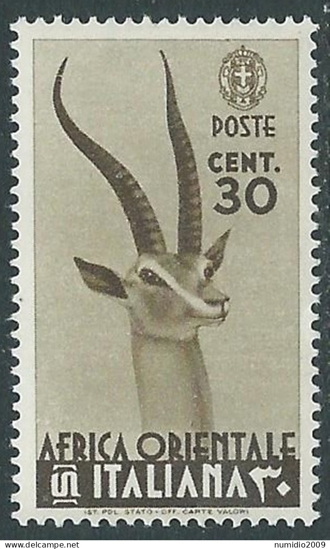 1938 AFRICA ORIENTALE ITALIANA SOGGETTI VARI 30 CENT MNH ** - I38-8 - Africa Oriental Italiana