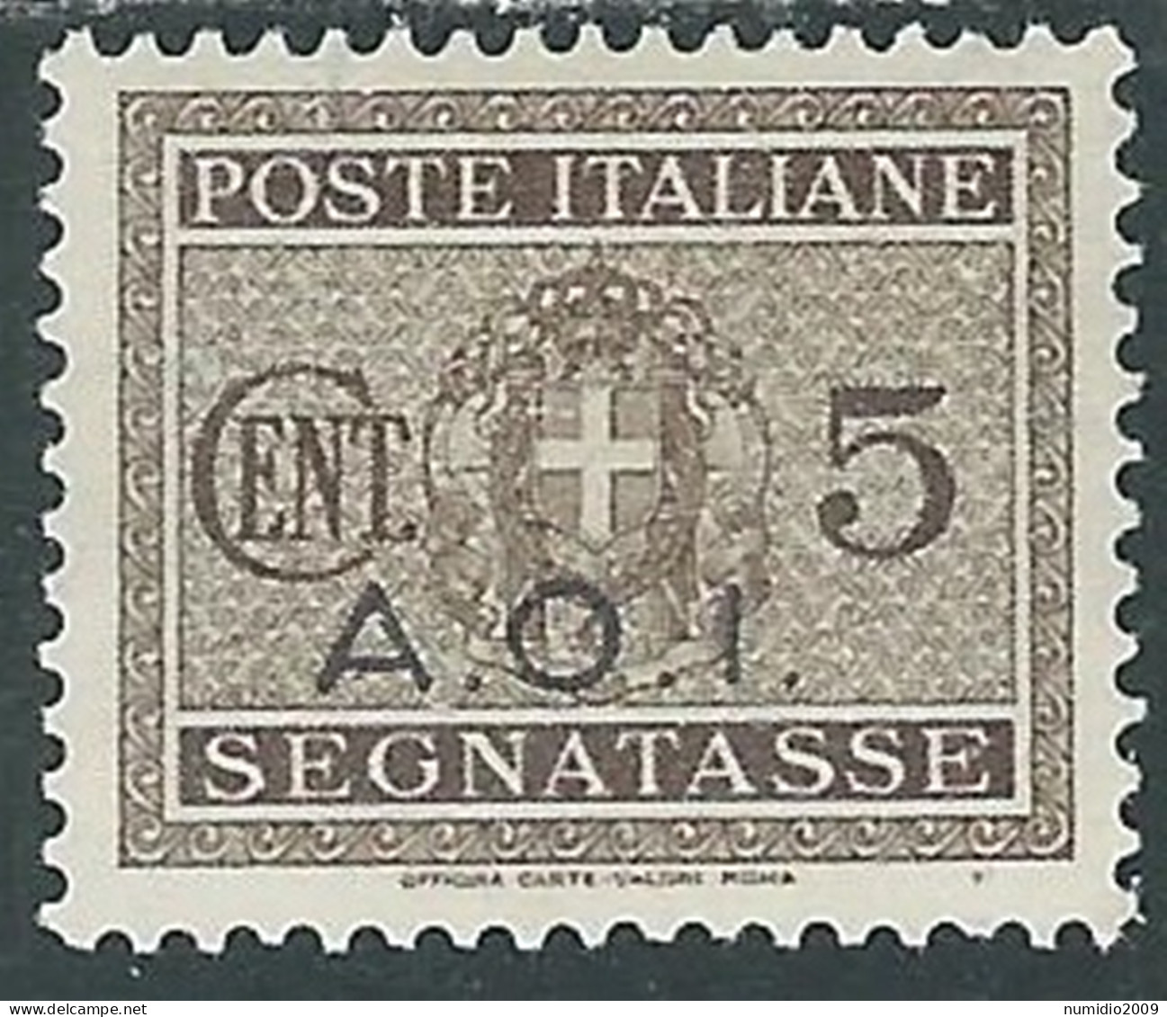 1939-40 AFRICA ORIENTALE ITALIANA SEGNATASSE 5 CENT MH * - I43-9 - Afrique Orientale Italienne