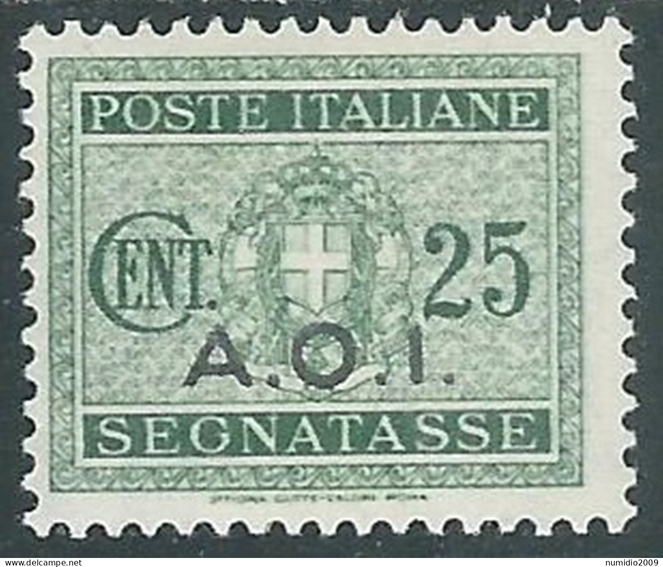 1939-40 AFRICA ORIENTALE ITALIANA SEGNATASSE 25 CENT MH * - I43-9 - Afrique Orientale Italienne