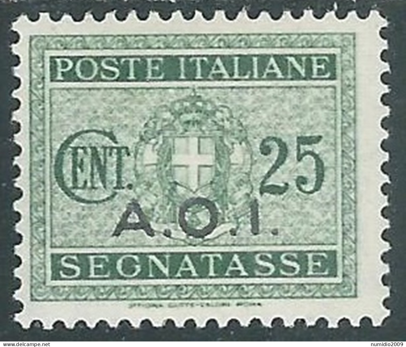 1939-40 AFRICA ORIENTALE ITALIANA SEGNATASSE 25 CENT MH * - I43-9 - Italian Eastern Africa