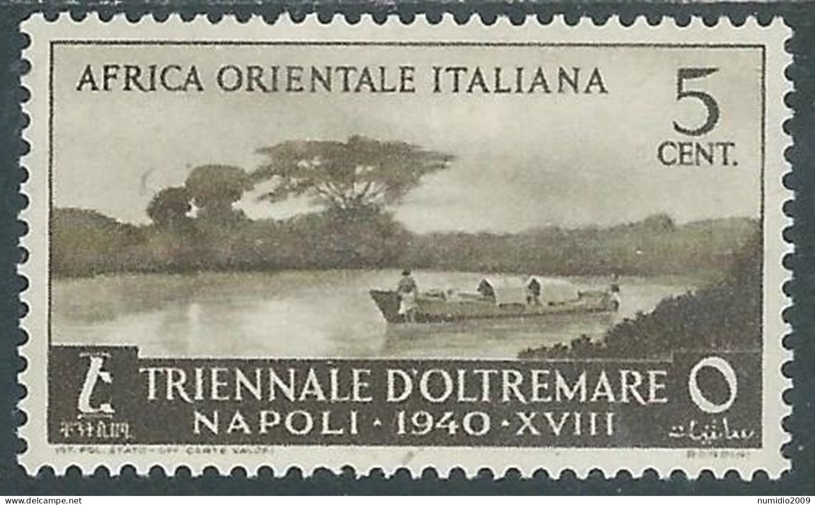1940 AFRICA ORIENTALE ITALIANA TRIENNALE OLTREMARE 5 CENT MH * - I39-10 - Africa Oriental Italiana
