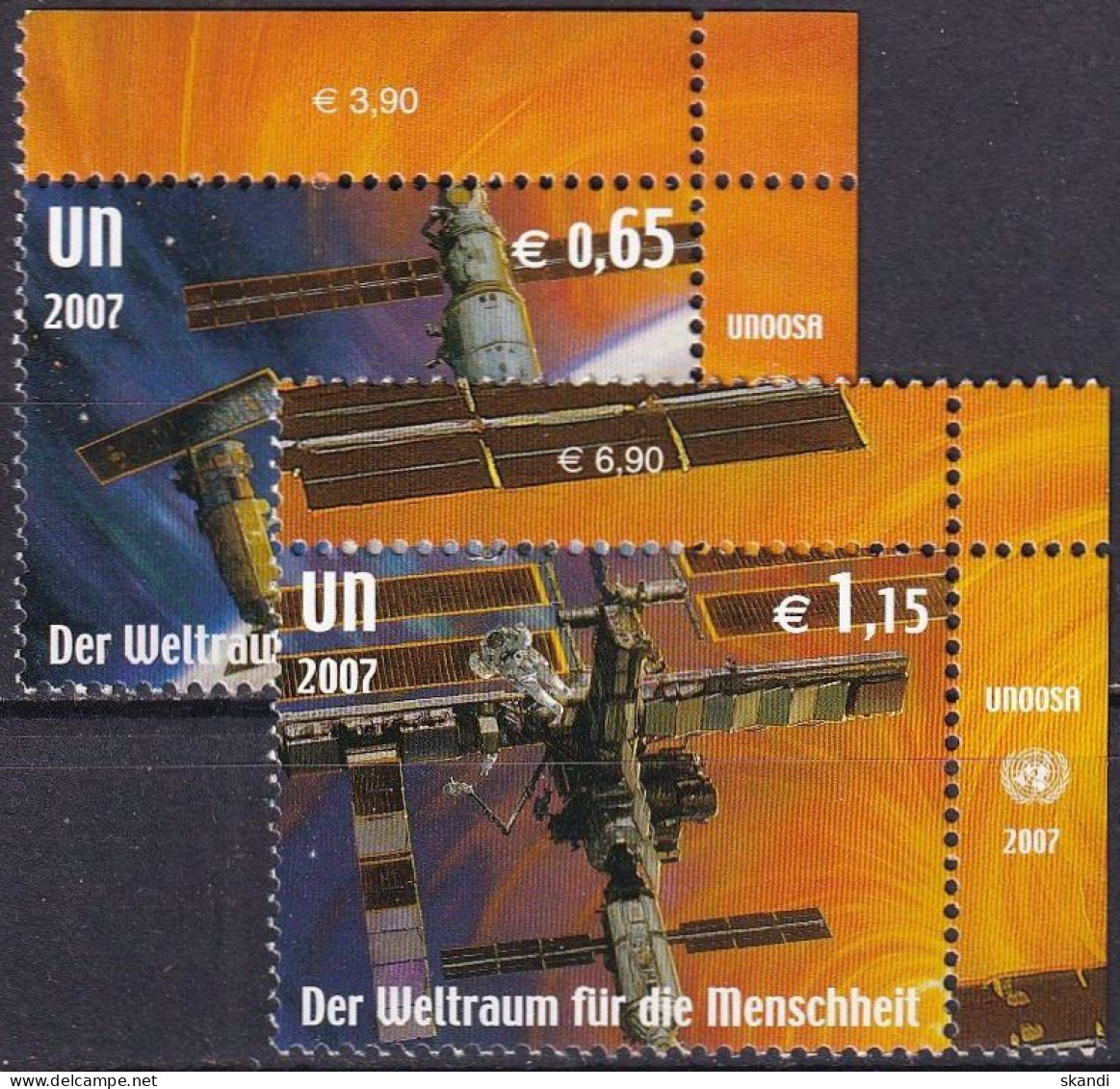 UNO WIEN 2007 Mi-Nr. 518/19 Eckrand ** MNH - Unused Stamps