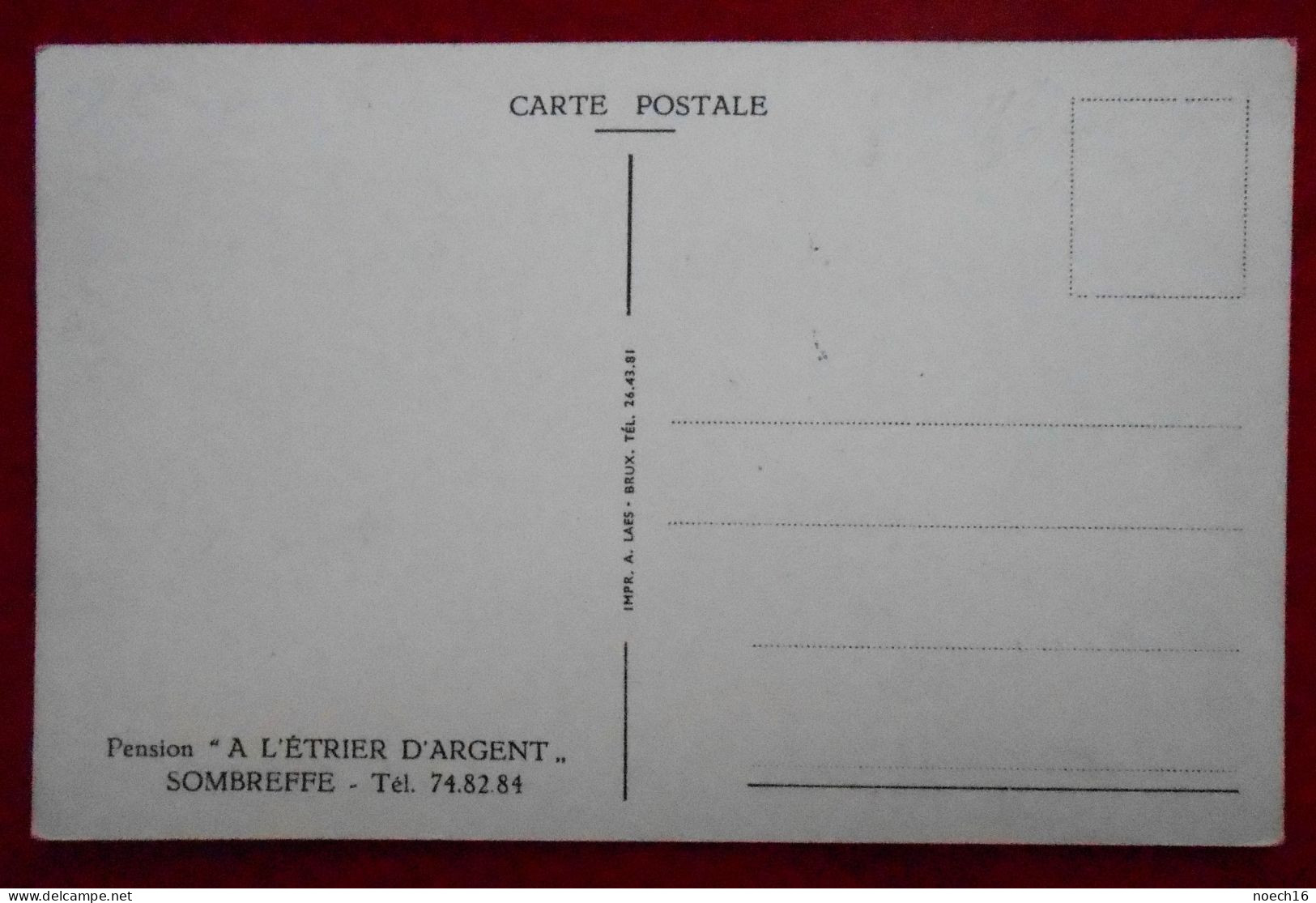 Sombreffe, Pension A L'Etrier D'Argent / Publicité Bière EXTRALLIES - Sombreffe