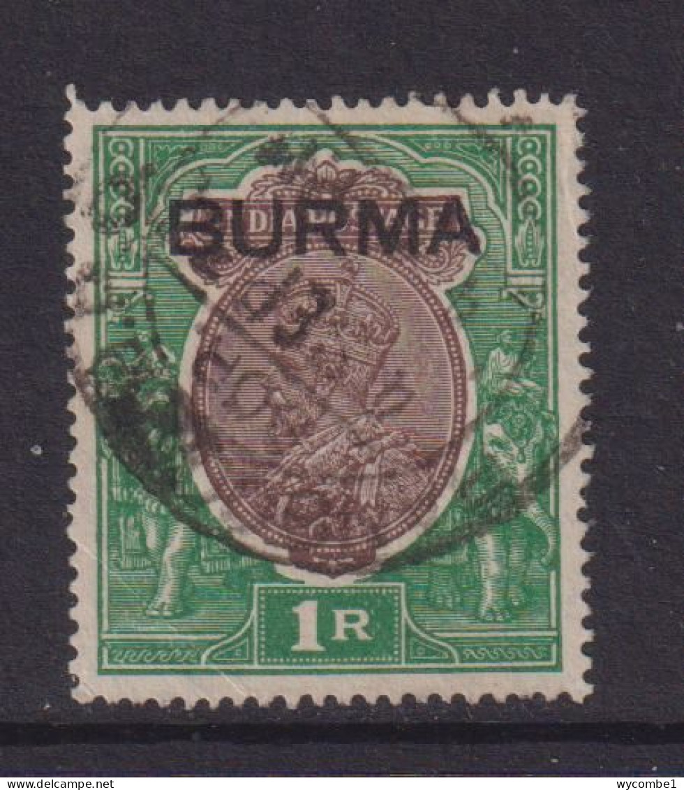 BURMA  - 1937 George V 1r Used As Scan - Birmanie (...-1947)