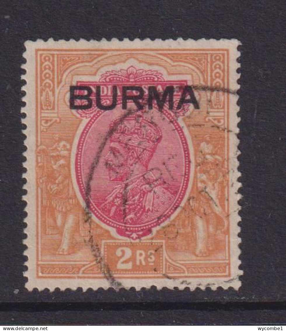 BURMA  - 1937 George V 2r Used As Scan - Birmania (...-1947)