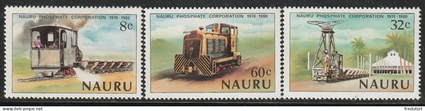 NAURU - N°211/3 ** (1980) Locomotives : Phosphates - Nauru