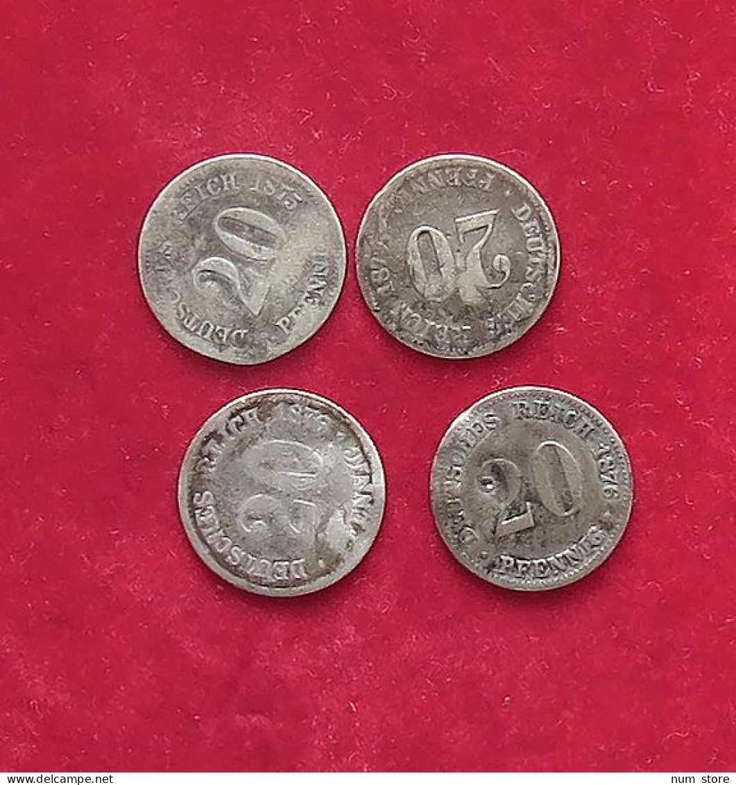 COLLECTION LOT GERMANY EMPIRE 20 PFENNIG AG #xx40 0555 - Collections