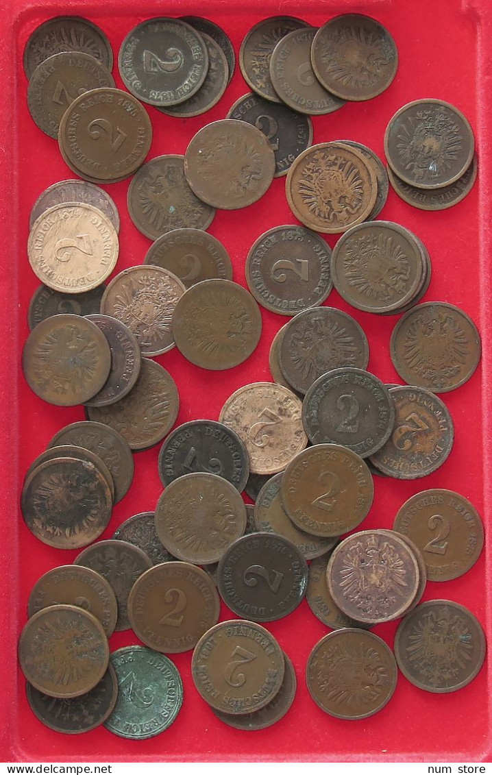COLLECTION LOT GERMANY EMPIRE 2 PFENNIG 1874-1876 63PC 203G #xx40 0495 - Collections