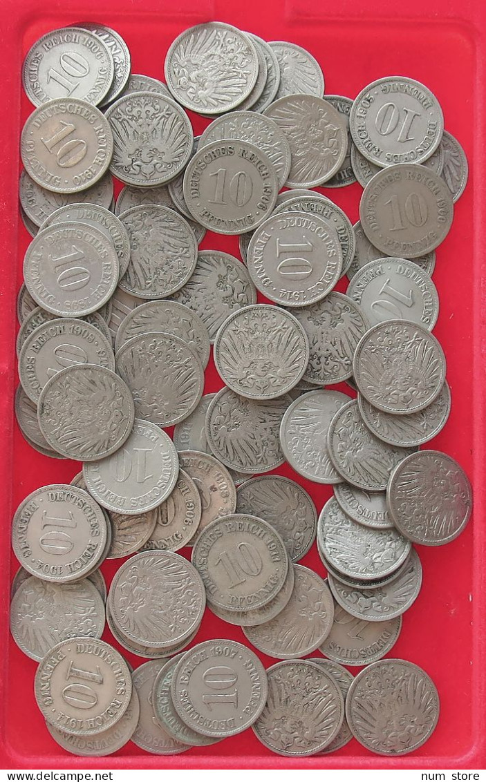 COLLECTION LOT GERMANY EMPIRE 10 PFENNIG 83PC 330G #xx40 0379 - Sammlungen