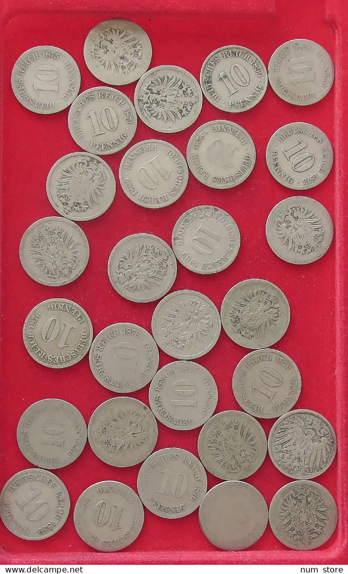 COLLECTION LOT GERMANY EMPIRE 10 PFENNIG 1874-1889 29PC 111G #xx40 0457 - Collections