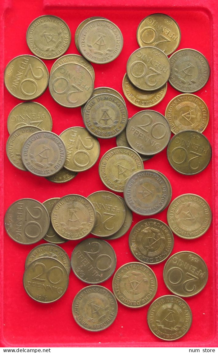 COLLECTION LOT GERMANY DDR 20 PFENNIG 39PC 214G #xx40 0104 - Colecciones