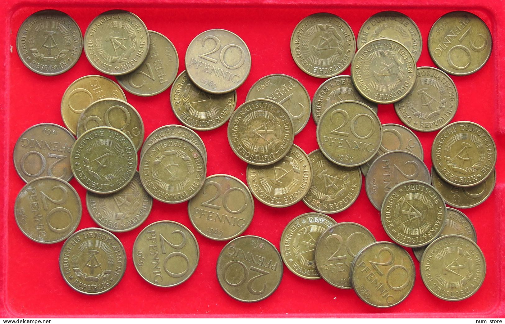 COLLECTION LOT GERMANY DDR 20 PFENNIG 38PC 209G #xx40 0106 - Colecciones