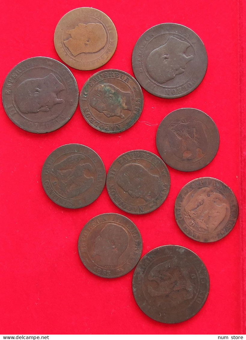 COLLECTION LOT FRANCE 5 10 CENTIMES 10PC 61G #xx40 0034 - Verzamelingen